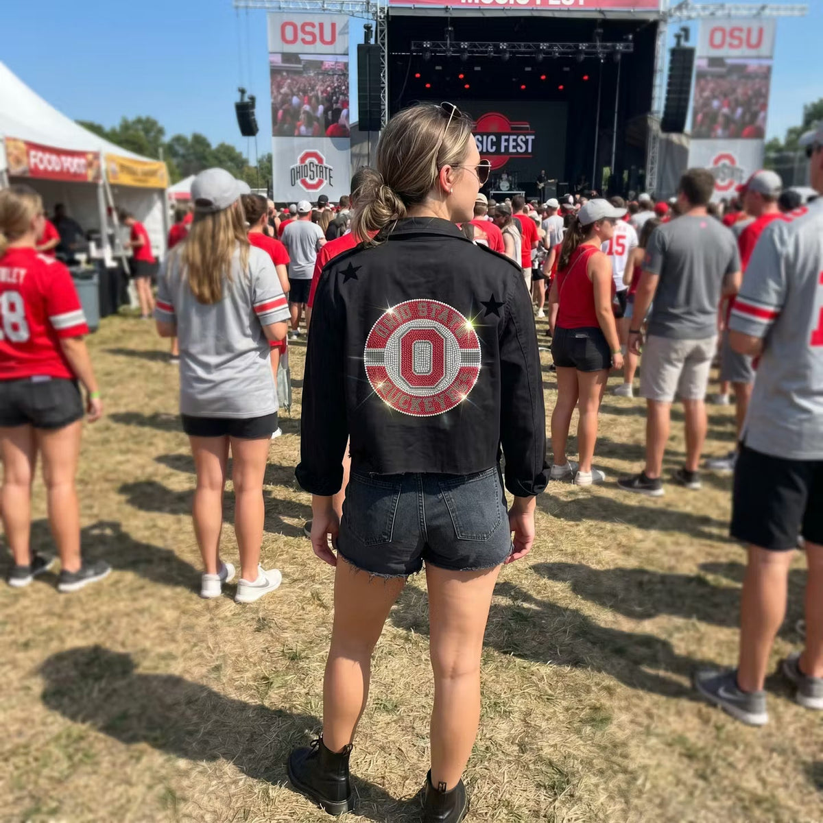 Ohio State Circle Logo Black Shacket