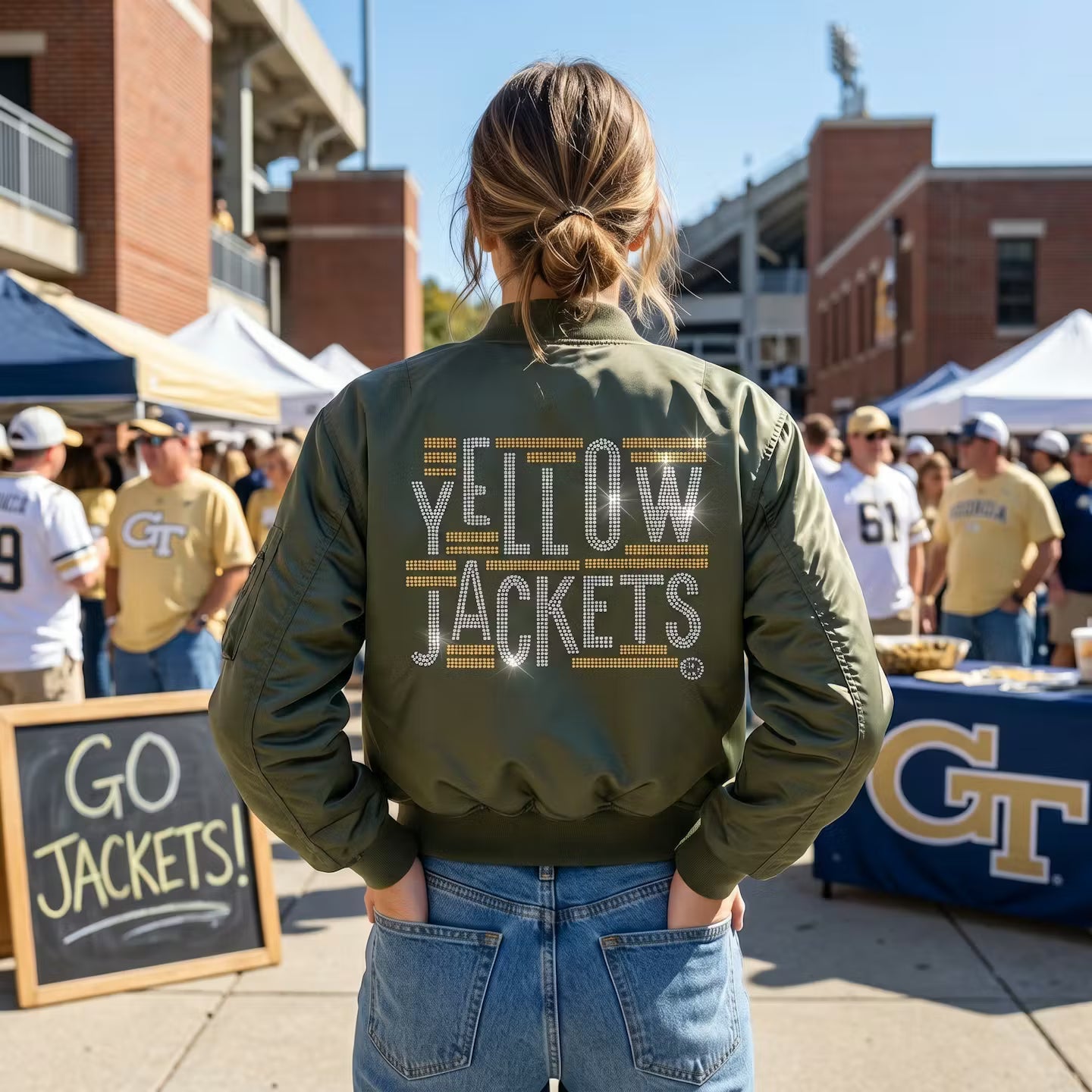 Georgia Tech Yellow Jackets Green Bomber
