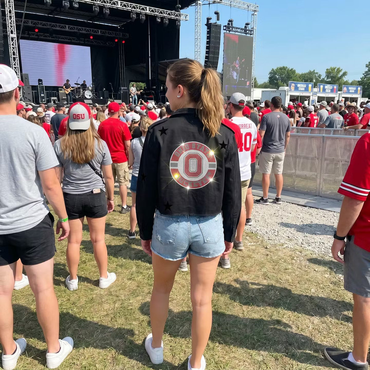 Ohio State Circle Logo Black Shacket