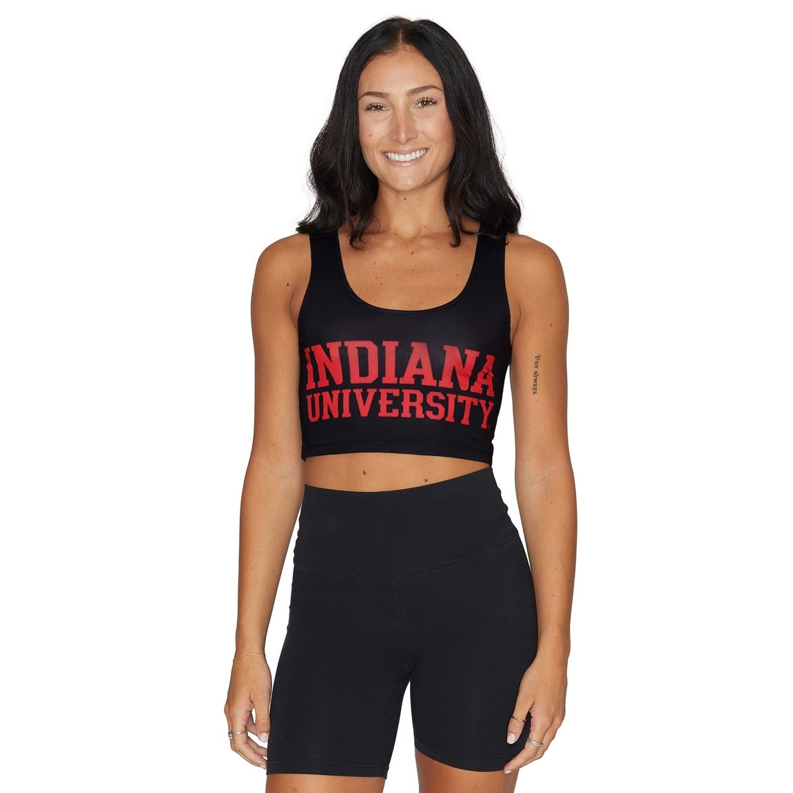 Indiana Hoosiers Black Crop Top