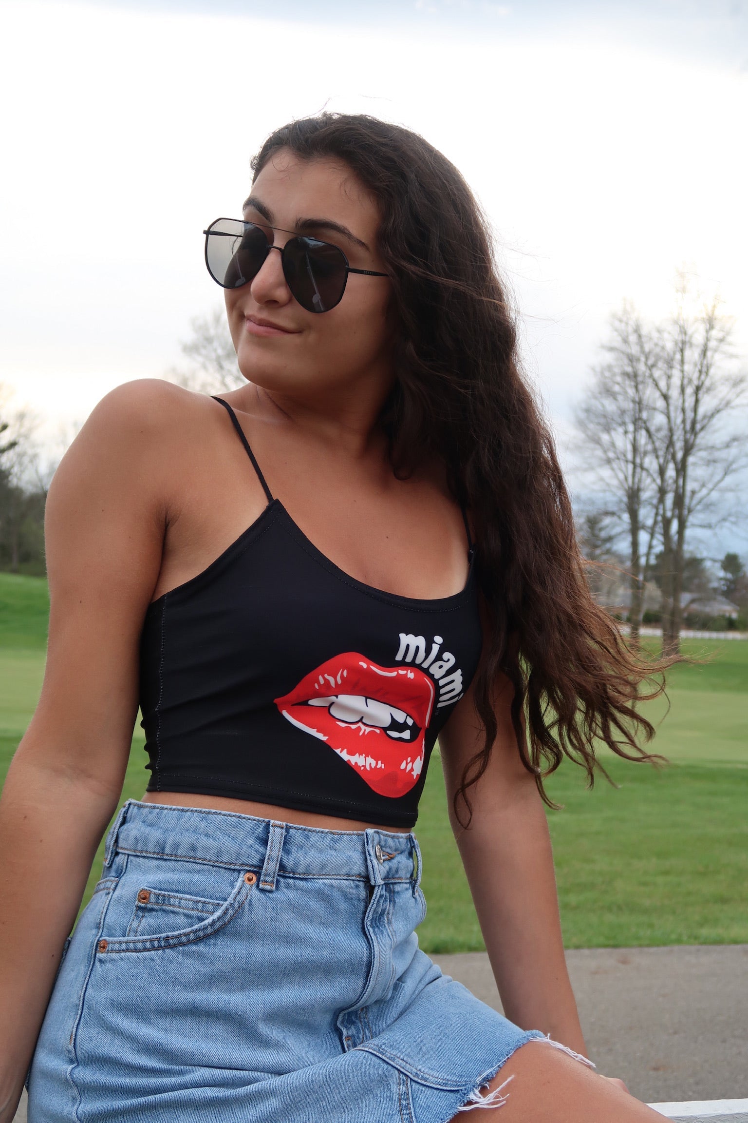 Miami University Lips Spaghetti Tank