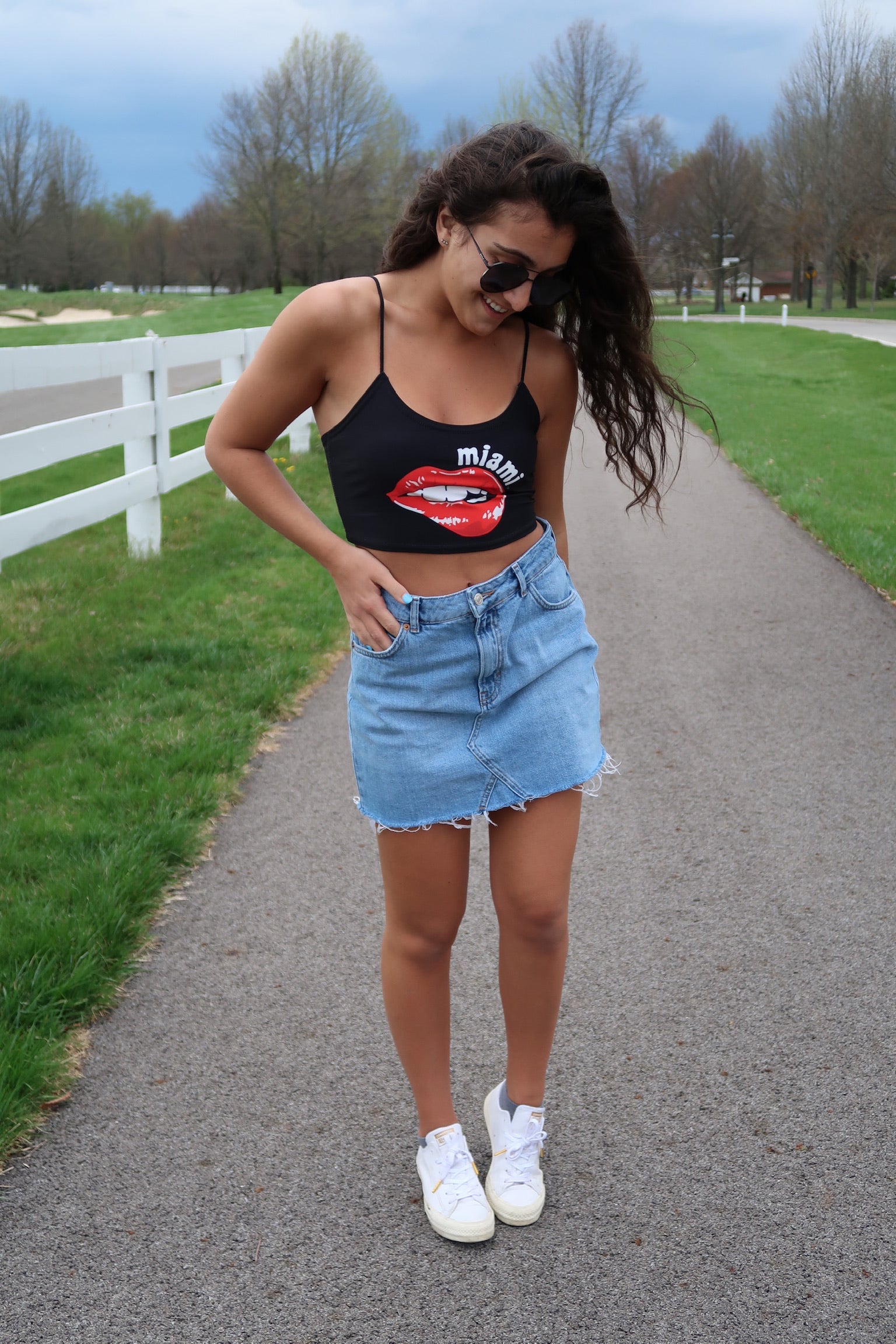 Miami University Lips Spaghetti Tank