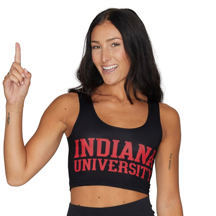 Indiana Hoosiers Black Crop Top