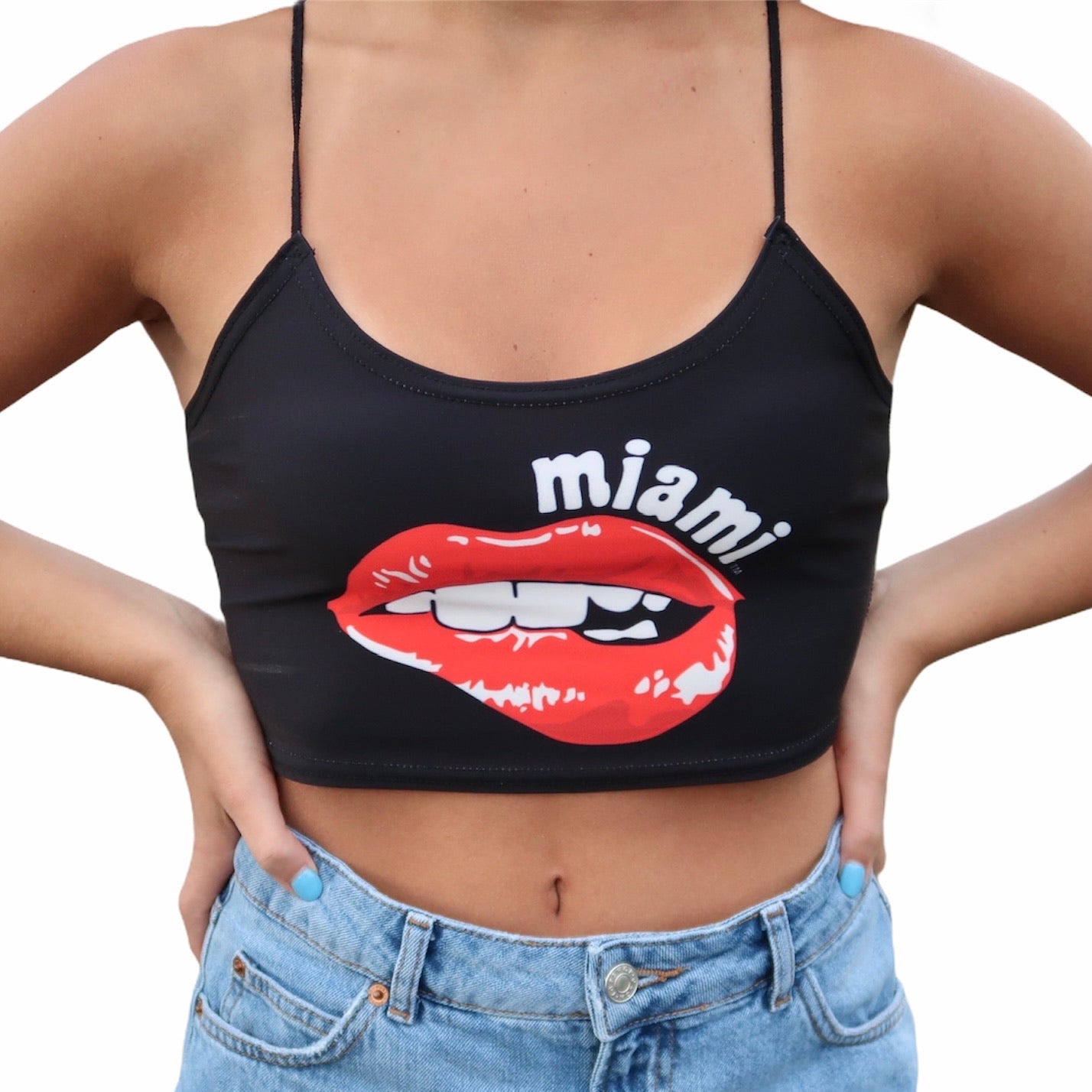 Miami University Lips Spaghetti Tank