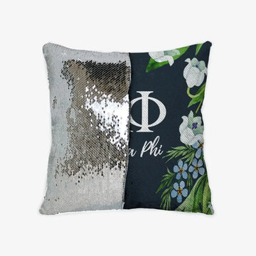 Alpha Phi Dark Lily Sequin Pillow Cover