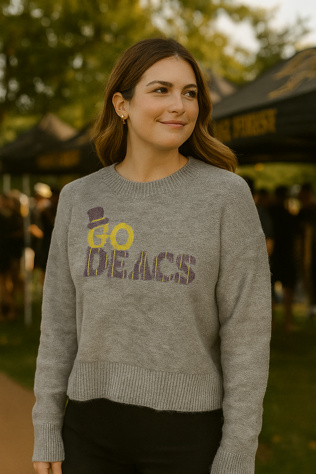 Wake Forest Go Deacs Gray Crewneck Sweater