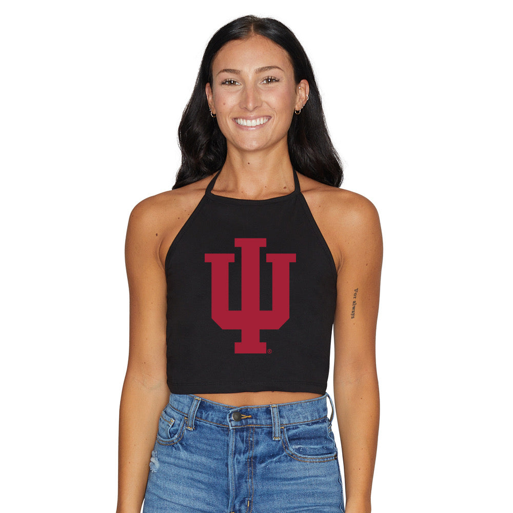 Indiana Hoosiers Black Halter Top