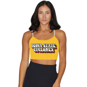 Iowa State Yellow Retro Spaghetti Tank