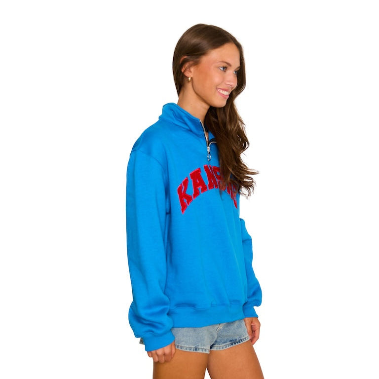 Kansas Jayhawks Quarter Zip Sweatshirt