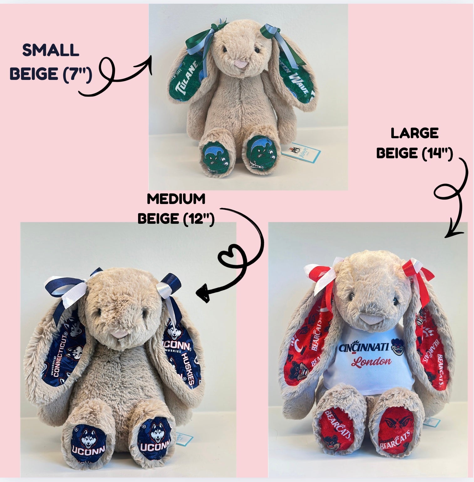 Villanova Custom College Jellycat Bashful Bunny – 4U Dezigns