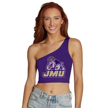 JMU Purple One Shoulder Top