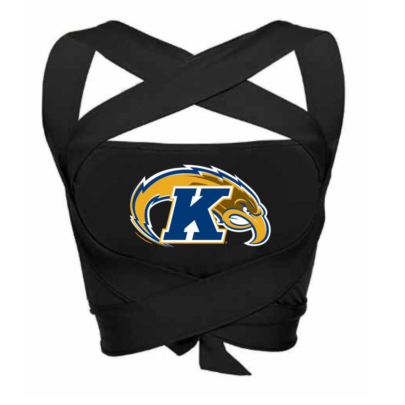 Kent State Black Multi Way Bandeau Top