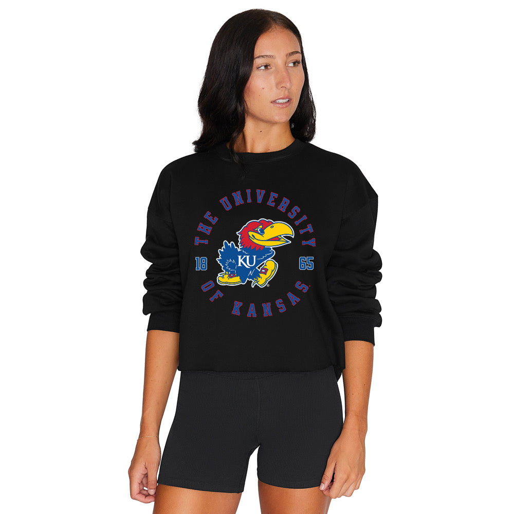 Kansas Jayhawks Black Crewneck