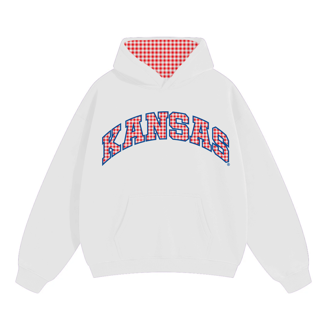 Kansas Jayhawks Gingham Hoodie