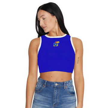 Kansas Jayhawks Contrast Touchdown Ribbed Tank