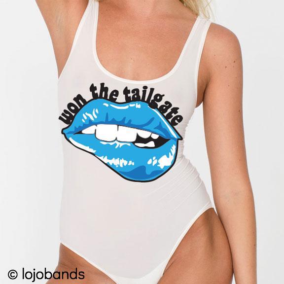 Won the Tailgate Lips Bodysuit