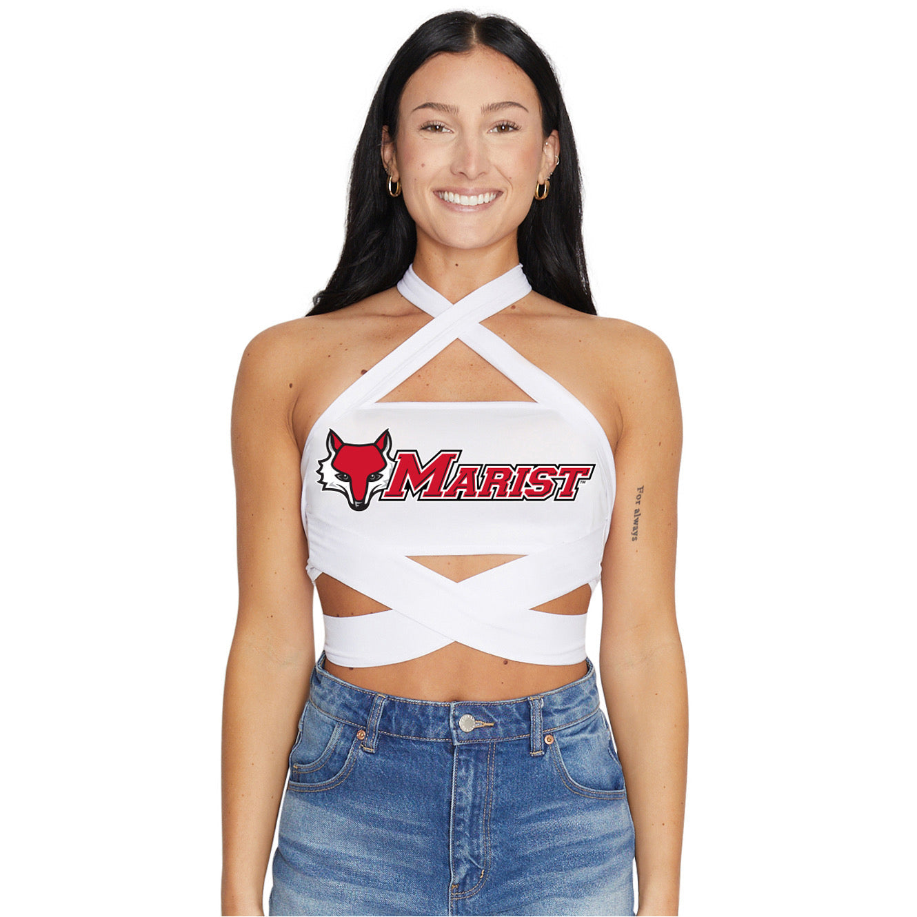 Marist White Multi Way Bandeau Top