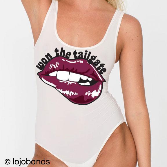 Won the Tailgate Lips Bodysuit