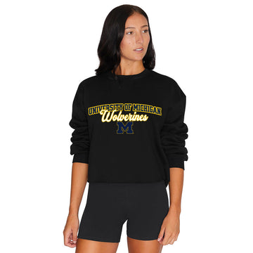 University of Michigan Wolverines Black Crewneck