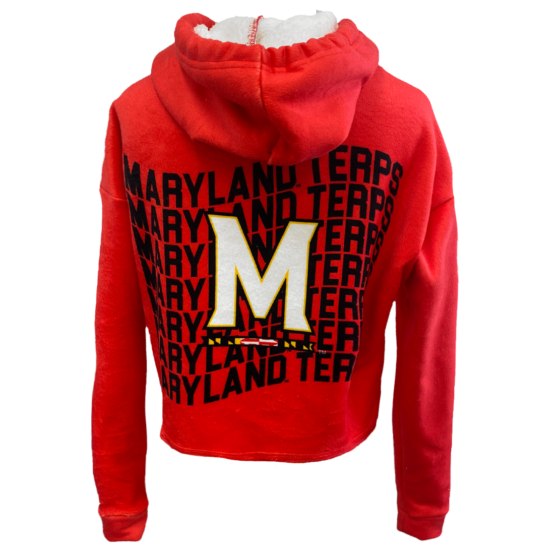 Maryland Terps Red Varsity Furry Hoodie