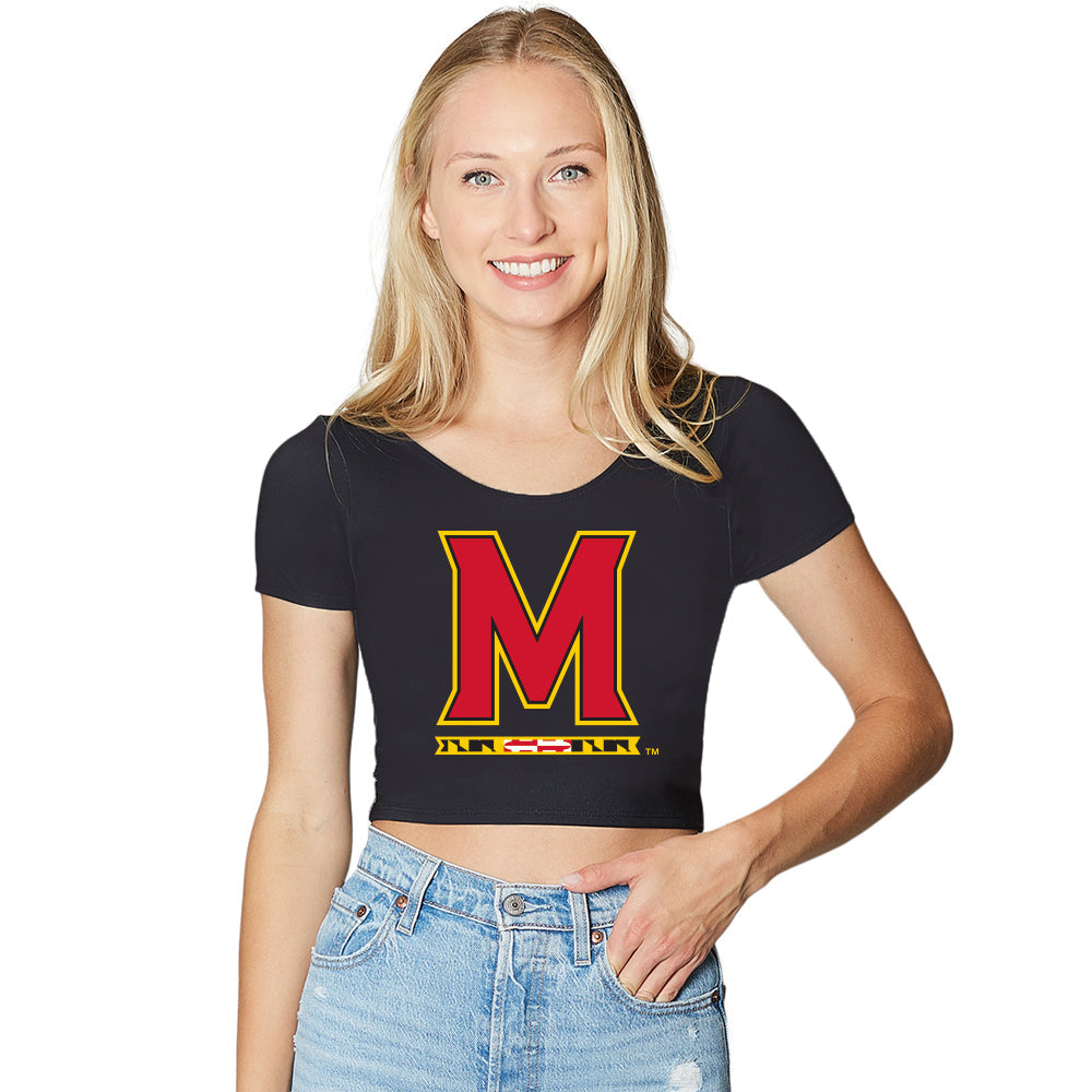Maryland Terps Black Babydoll Tee