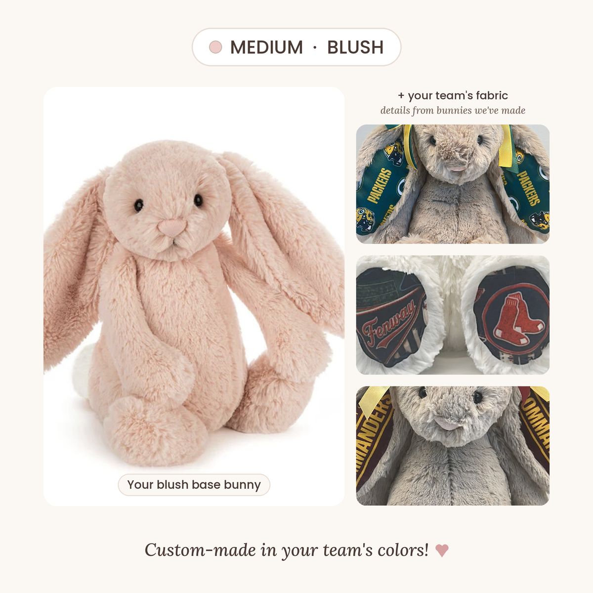 Custom Sports Team Bunny (NFL, NBA, MLB, NHL)
