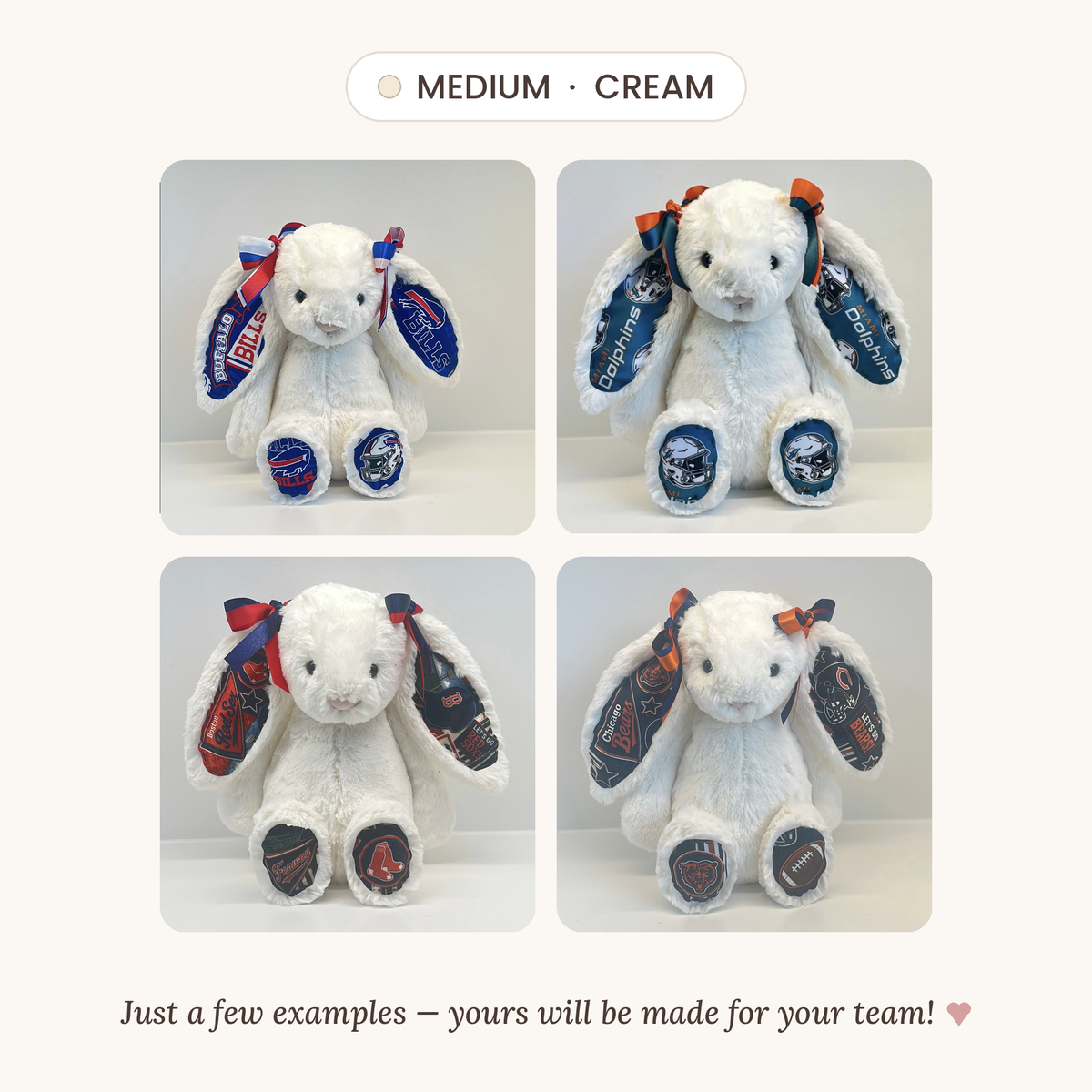 Custom Sports Team Bunny (NFL, NBA, MLB, NHL)