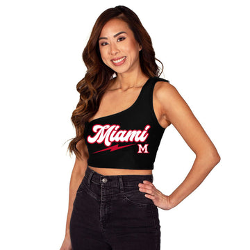 Miami University Lightning One Shoulder Top