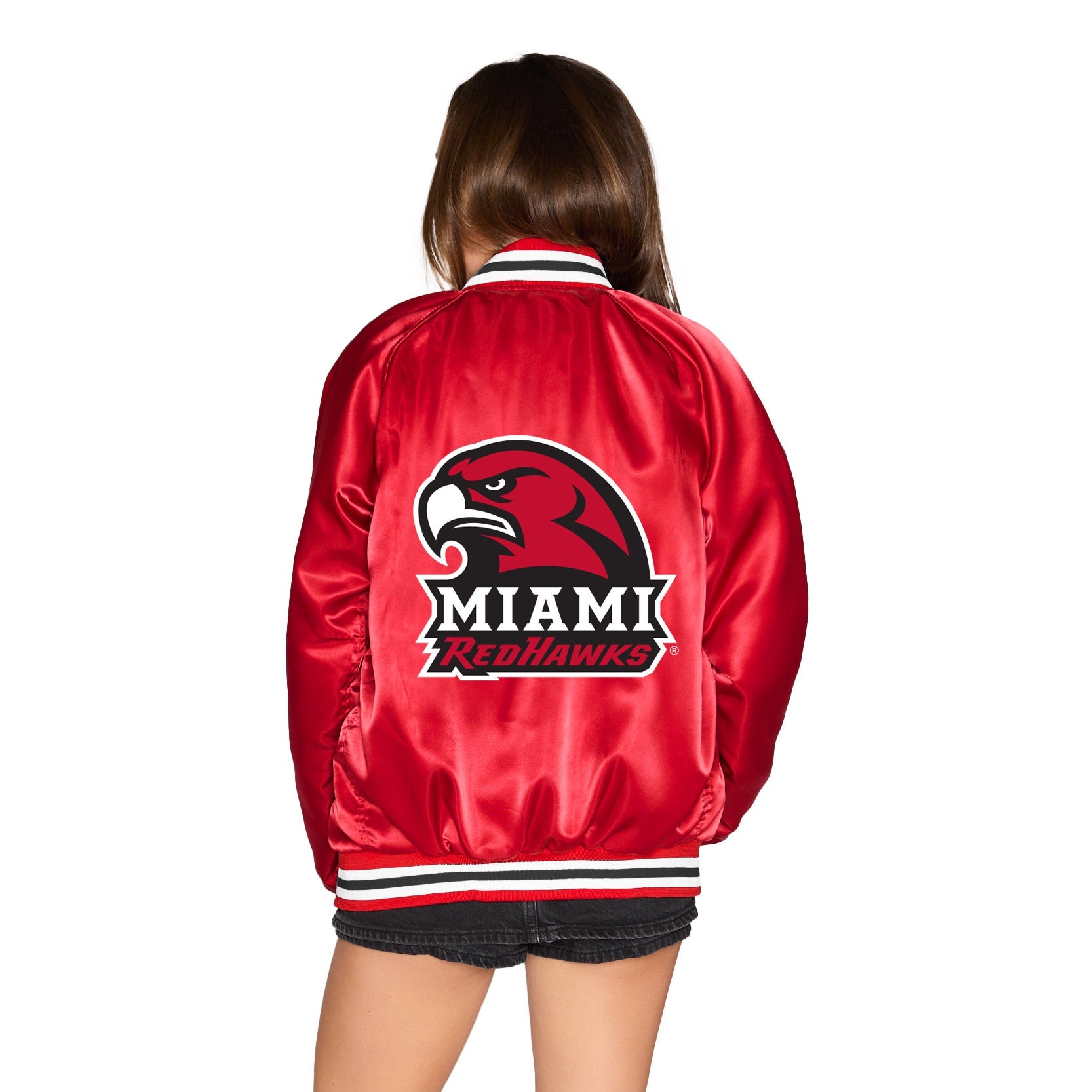 Miami University Satin Letterman Bomber Jacket