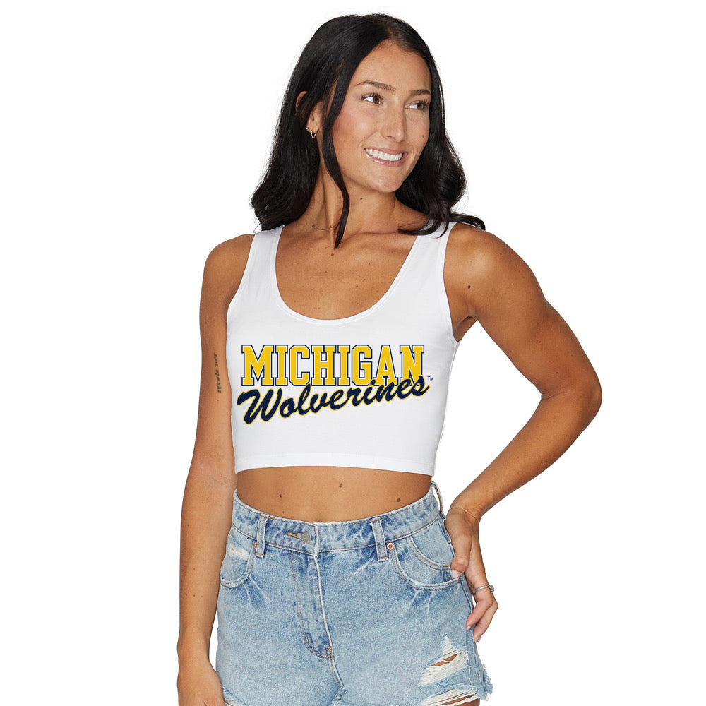 University of Michigan Wolverines Crop Tank Top