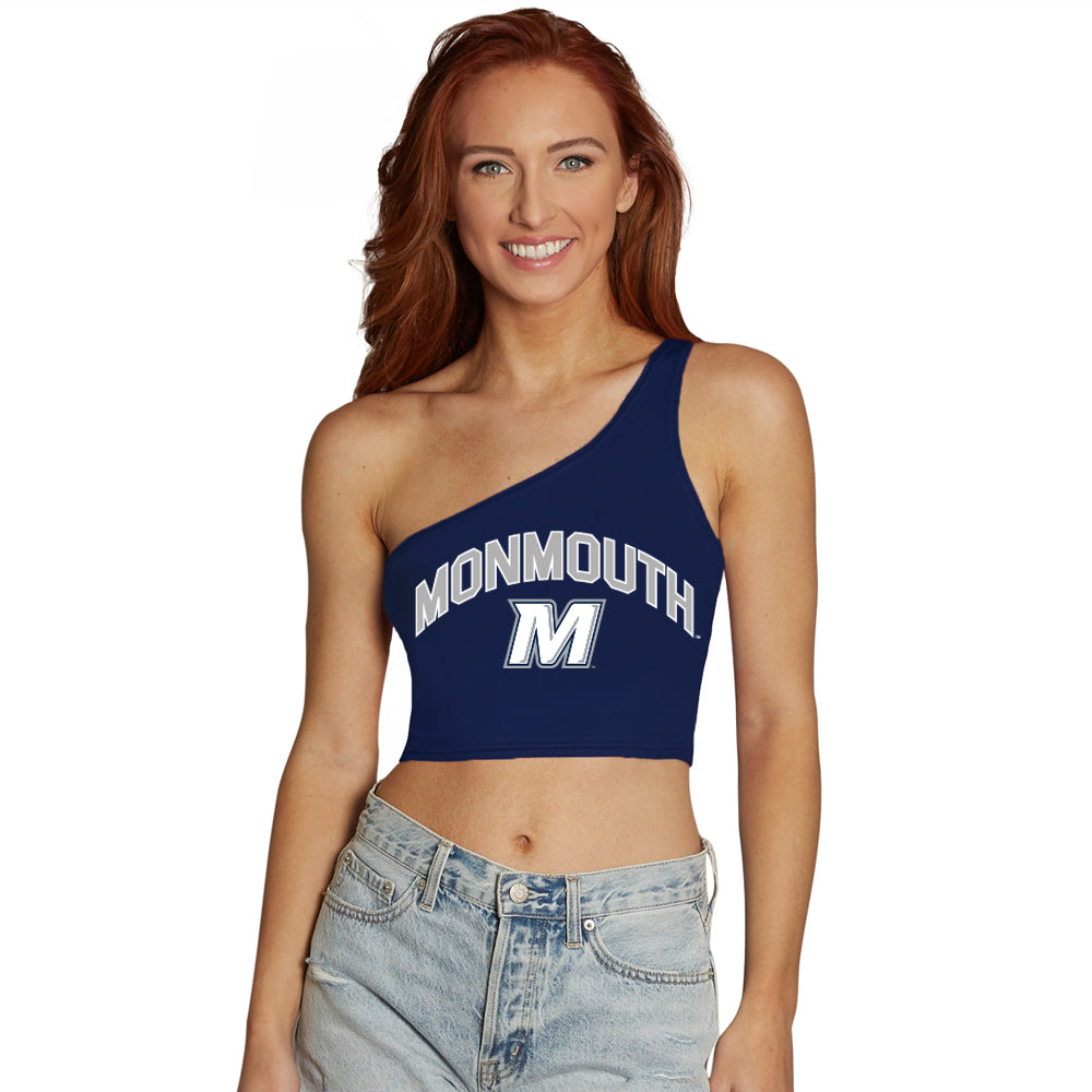 Monmouth Navy One Shoulder Top
