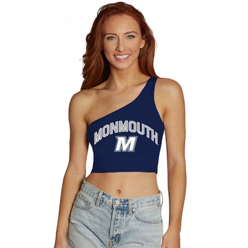 Monmouth Navy One Shoulder Top