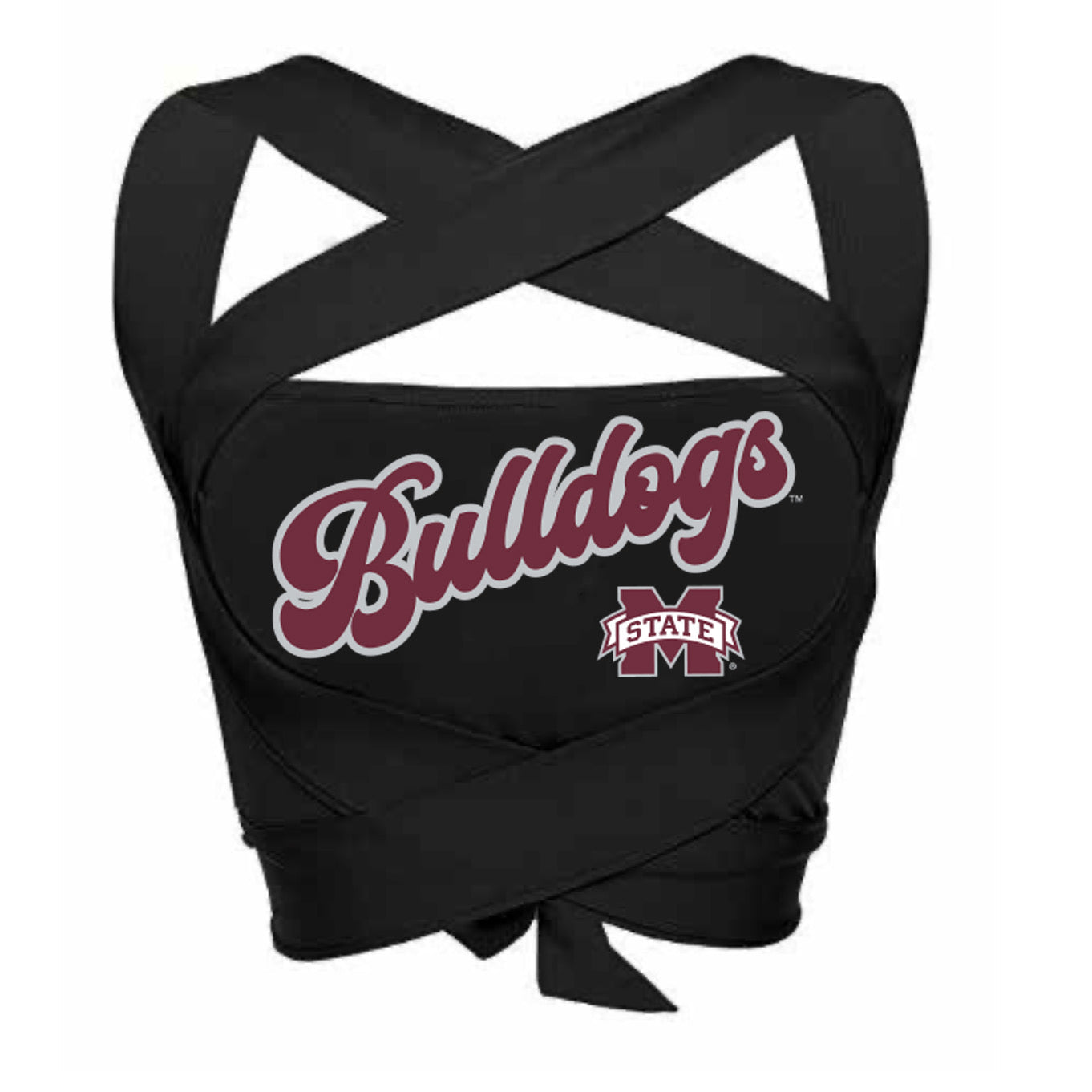 Mississippi State Black Multi Way Bandeau Top