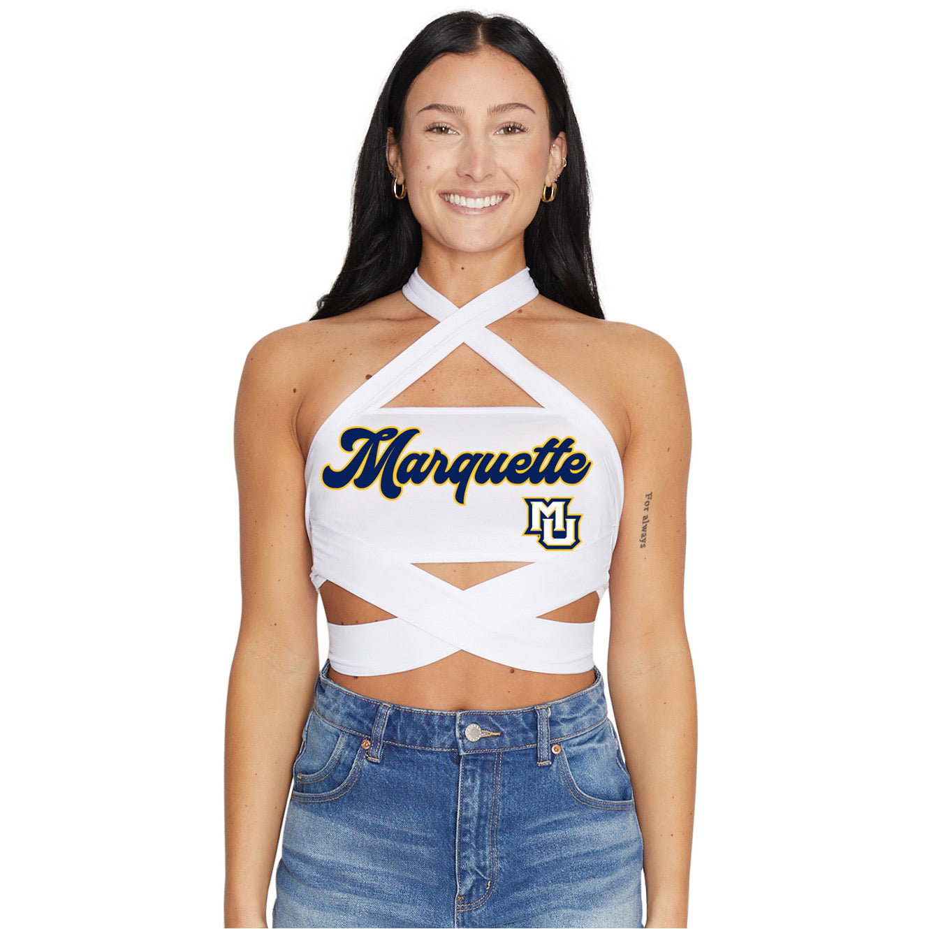 Marquette White Multi Way Bandeau Top
