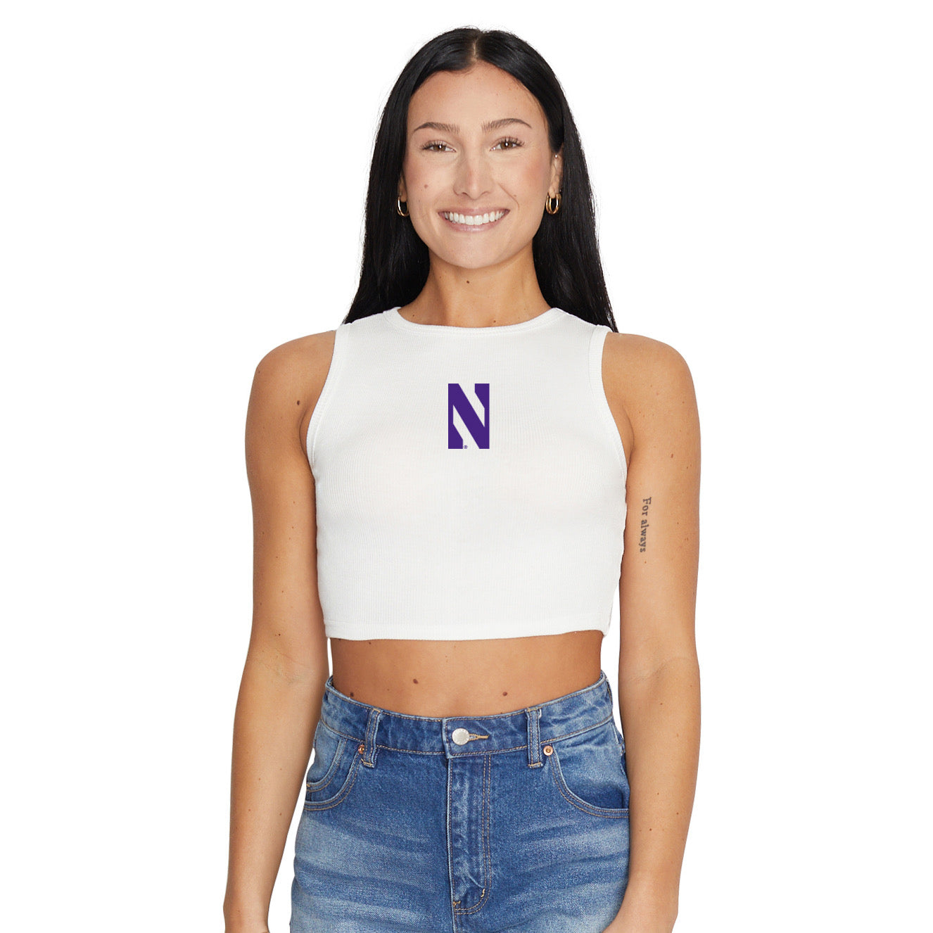 Northwestern Wildcats Touchdown Ribbed Tank