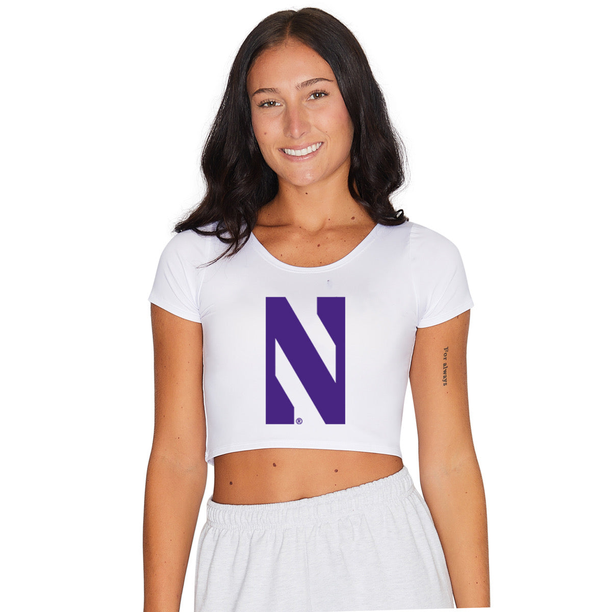Northwestern Wildcats White Babydoll Tee