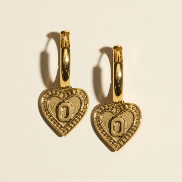 Ohio State University Chunky Heart Logo Huggie Earrings