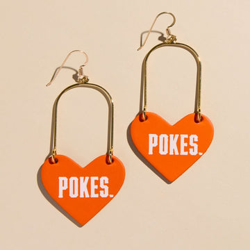 Orange Oklahoma State University Pokes Heartthrobs
