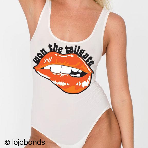 Won the Tailgate Lips Bodysuit