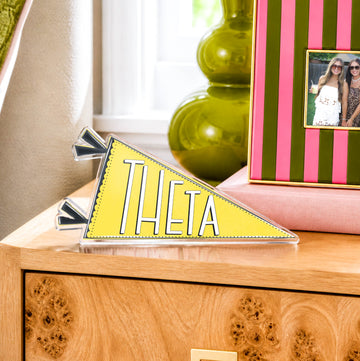 Kappa Alpha Theta Acrylic Pennant Flag Shelfie