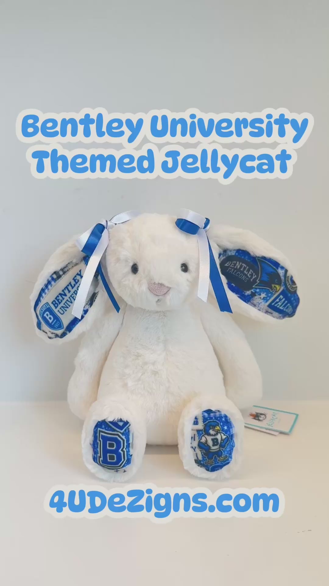Bentley University Custom College Jellycat Bashful Bunny