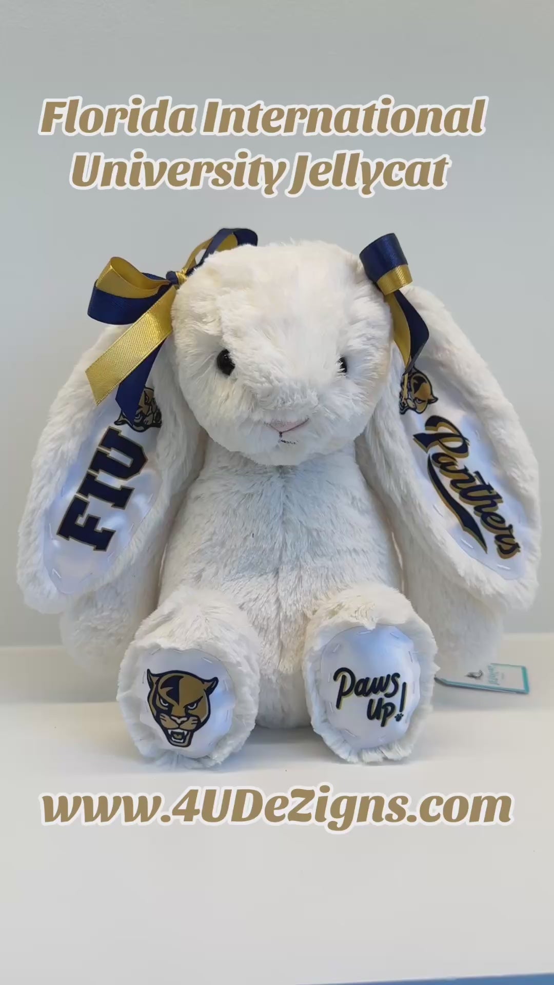 Florida International University (FIU) Fully Custom Jellycat Bunny