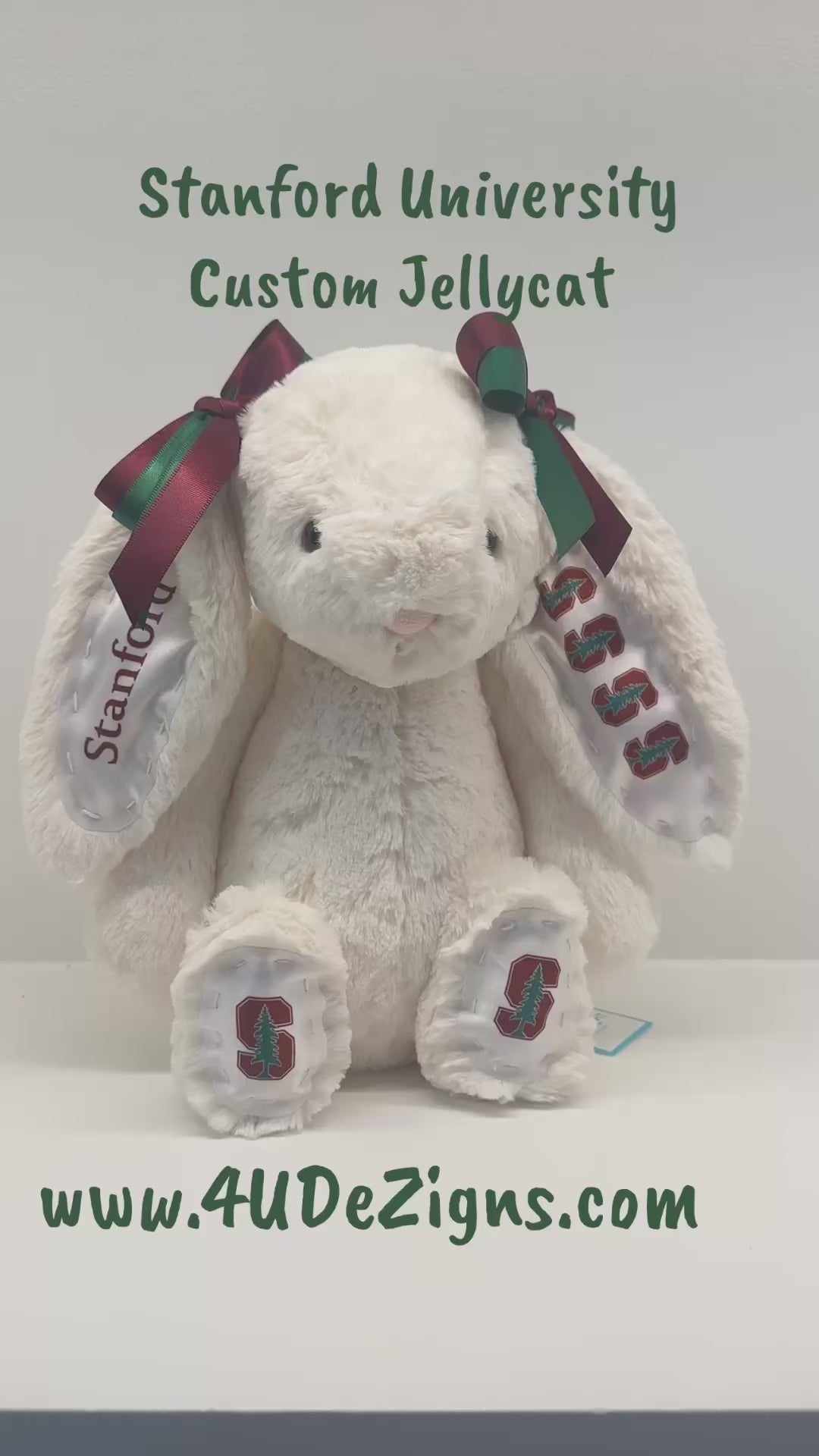 Stanford University Custom College Jellycat Bashful Bunny