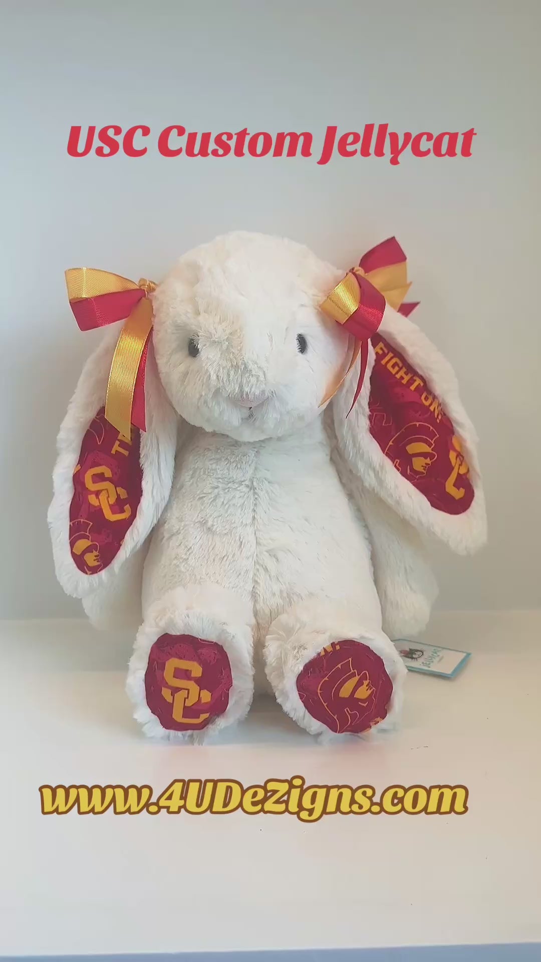 University of Southern California Custom College Jellycat Bashful Bunny