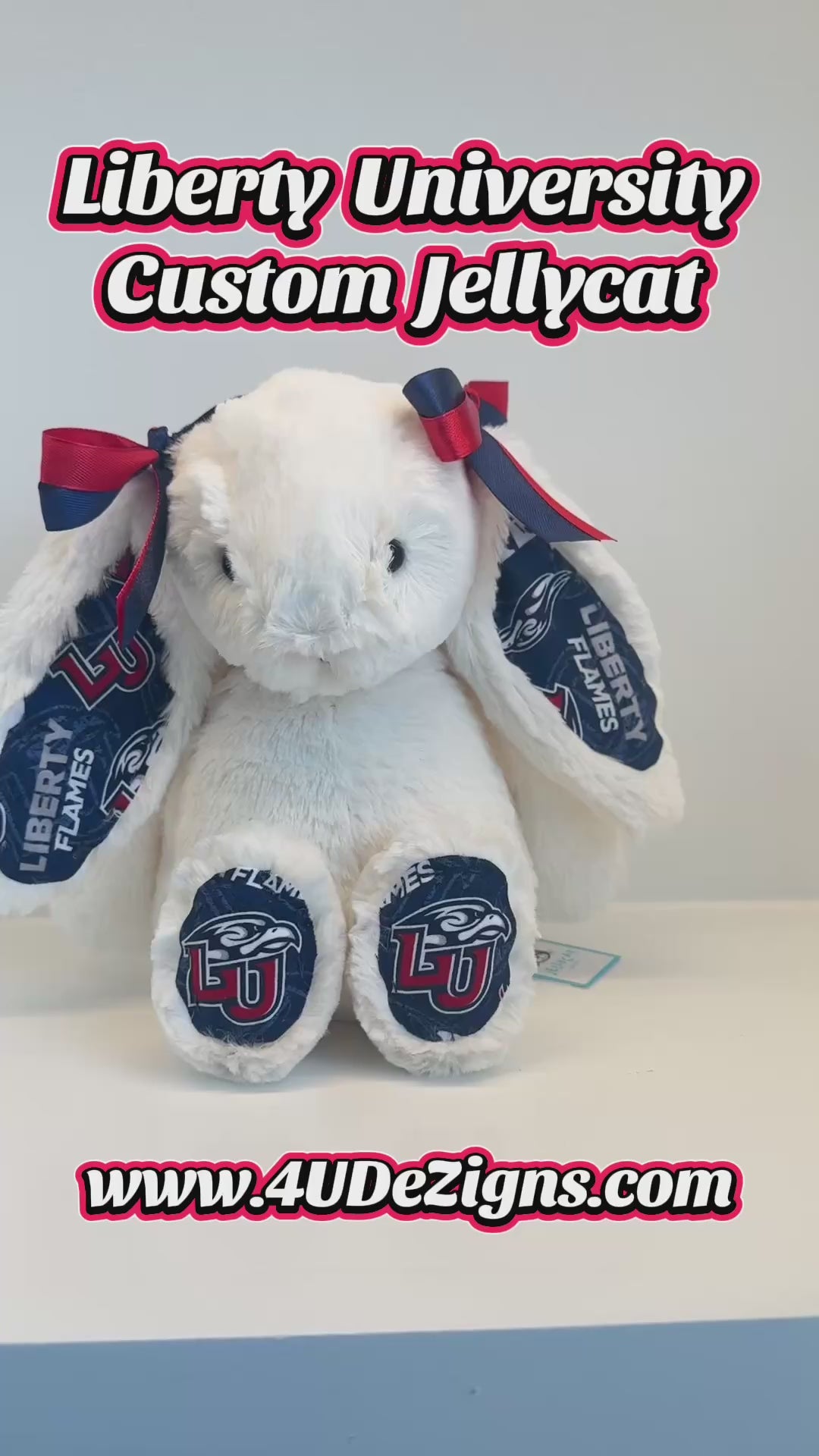 Liberty University Custom College Jellycat Bashful Bunny