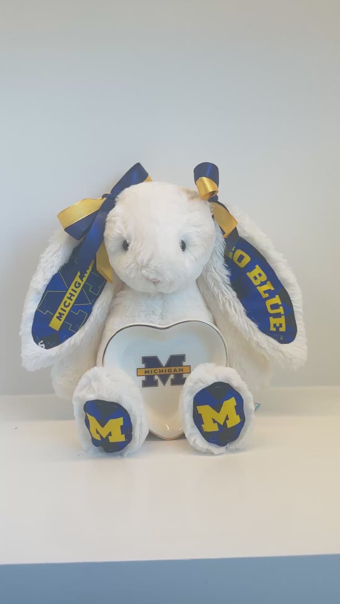 University of Michigan Custom College Jellycat Bashful Bunny