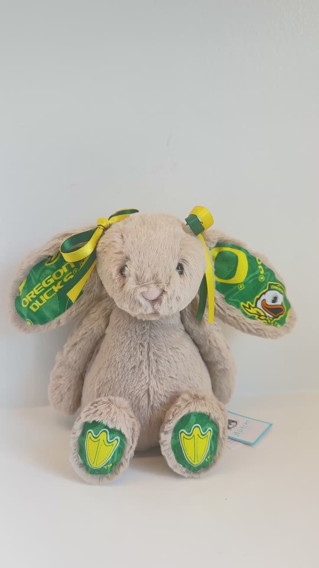University of Oregon Custom College Jellycat Bashful Bunny