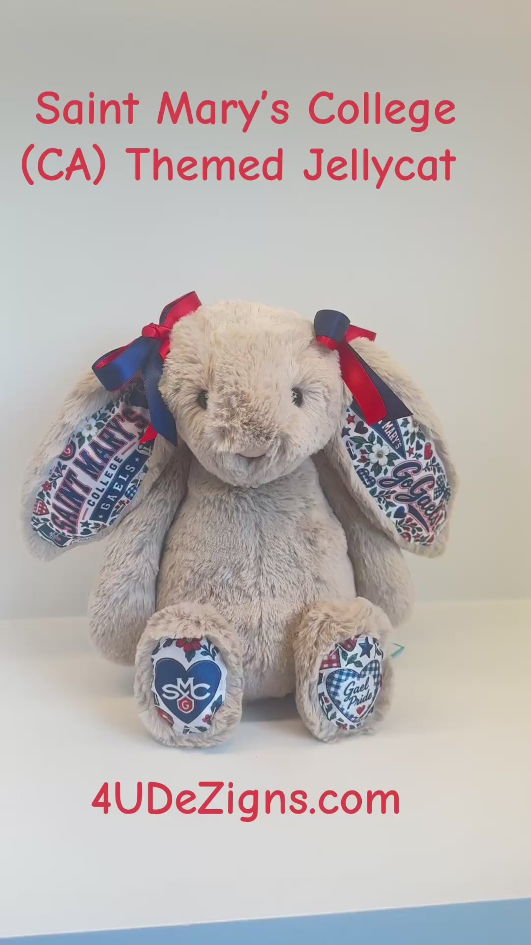 Saint Mary's College of California Fully Custom Jellycat Bunny