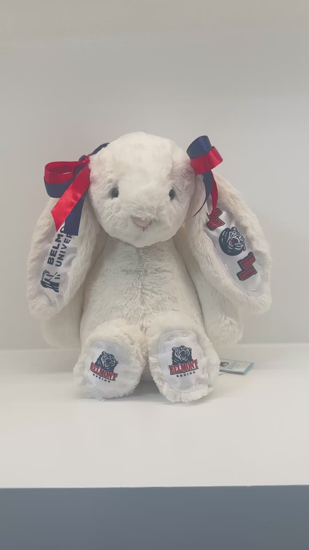 Belmont University Custom College Jellycat Bashful Bunny