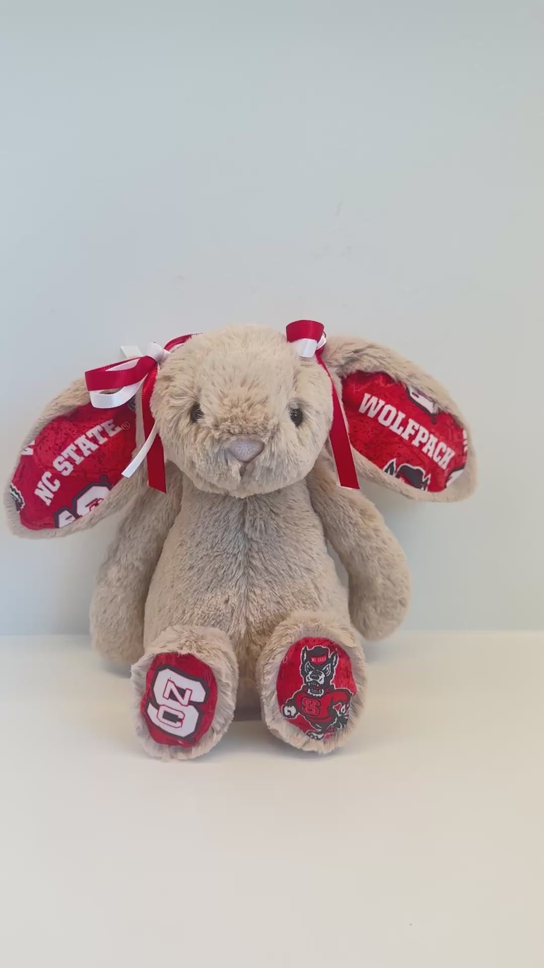 North Carolina State (NC State) Custom College Jellycat Bashful Bunny